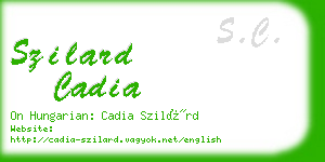 szilard cadia business card